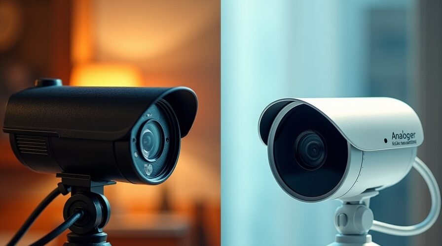 الفرق بين كاميرات ip و analog